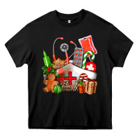 Black nurse  and christmas Heavy Core Tee - AdoDesignShop