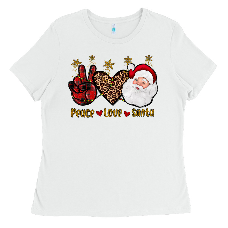 Peace Love Santa Ladies Tee by JahusDesignShop | Teevron