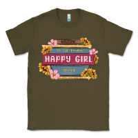 Army Green welcome to the fabulous happy girl avenue Classic Tee - MaliasSmallBusiness