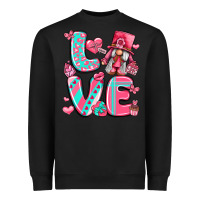 Black love with gnome Heavyweight Sweatshirt - LillyAllenDesigns