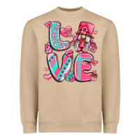 Mushroom love with gnome Heavyweight Sweatshirt - LillyAllenDesigns