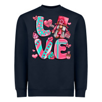 Navy love with gnome Heavyweight Sweatshirt - LillyAllenDesigns