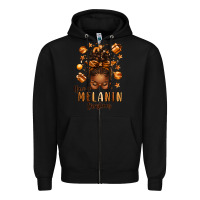 Black have a melanin christmas afro messy bun Zipper Hoodie - texasbilliewilder