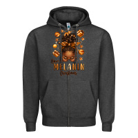 Charcoal Heather have a melanin christmas afro messy bun Zipper Hoodie - texasbilliewilder