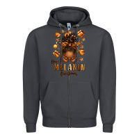 Smoke have a melanin christmas afro messy bun Zipper Hoodie - texasbilliewilder