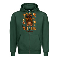 Sports Green have a melanin christmas afro messy bun Zipper Hoodie - texasbilliewilder