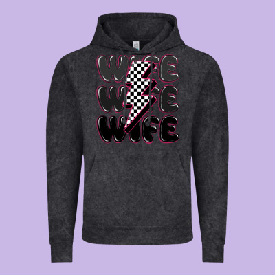 Wife Wife Wife Vintage Hoodie Designed By Maliassmallbusiness