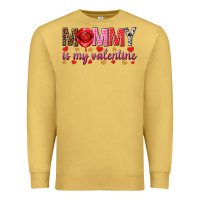 Antique Gold Mommy is my valentine mother's day Premium Sweatshirt - HowdyJamesFarm