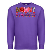 Purple Mommy is my valentine mother's day Premium Sweatshirt - HowdyJamesFarm