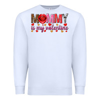 White Mommy is my valentine mother's day Premium Sweatshirt - HowdyJamesFarm
