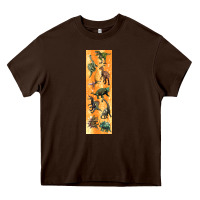 Chocolate Brown dinosaurs pen wrap Heavy Core Tee - Artiststas