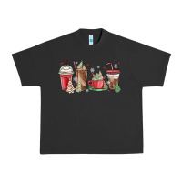 Pigment Black christmas tree cake and coffee cups Urban Heavy Tee - MaliasSmallBusiness