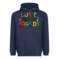 Navy Love needs no words Heavyweight Hoodie - CowGirlArtShop