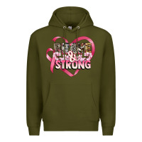 Army Green brave and strong cancer awareness Premium Hoodie - CowGirlArtShop