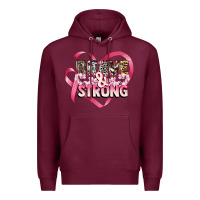 Burgundy brave and strong cancer awareness Premium Hoodie - CowGirlArtShop