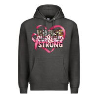 Charcoal Heather brave and strong cancer awareness Premium Hoodie - CowGirlArtShop