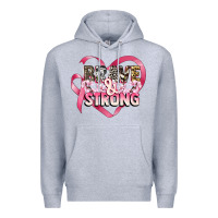 Heather Grey brave and strong cancer awareness Premium Hoodie - CowGirlArtShop