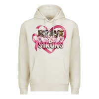 Oatmeal Heather brave and strong cancer awareness Premium Hoodie - CowGirlArtShop