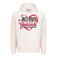 Pale Pink brave and strong cancer awareness Premium Hoodie - CowGirlArtShop