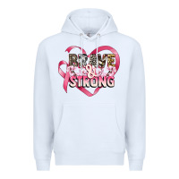 White brave and strong cancer awareness Premium Hoodie - CowGirlArtShop