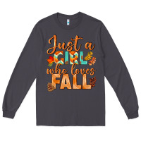 Smoke just a girl who loves fall Long Sleeve Tee - BundleAndBundleShop