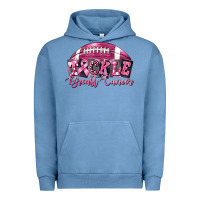 Pigment Pebble Blue Tickle Breast Cancer Football Urban Hoodie - FaDigitalArtStudio