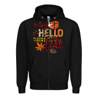 Black Why hello there Fall Zipper Hoodie - NancyCooperArtShop