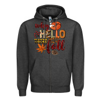 Charcoal Heather Why hello there Fall Zipper Hoodie - NancyCooperArtShop