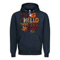 Navy Why hello there Fall Zipper Hoodie - NancyCooperArtShop