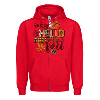 Red Why hello there Fall Zipper Hoodie - NancyCooperArtShop
