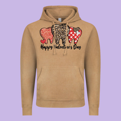 Dentist Happy Valentines Day Vintage Hoodie Designed By Maliassmallbusiness