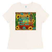 Bone don't think jesus done it that way western skeleton cactus Ladies Tee - Artiststas