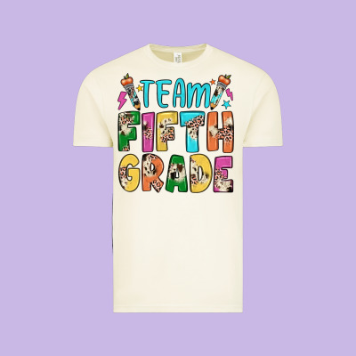 Team Fifth Grade Vintage Tee Designed By Jahusdesignshop