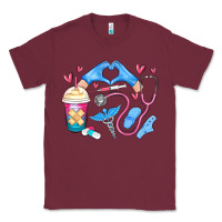Burgundy nurse life Classic Tee - MaliasSmallBusiness