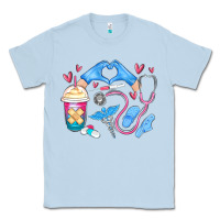 Dusty Blue nurse life Classic Tee - MaliasSmallBusiness