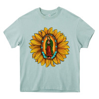 Arona our lady of guadalupe sunflower Heavy Core Tee - JahusDesignShop