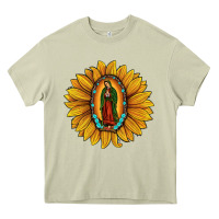 Mossy our lady of guadalupe sunflower Heavy Core Tee - JahusDesignShop