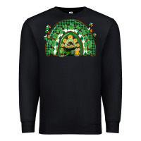 Black St. Patrick's rainbow Premium Sweatshirt - CowGirlArtShop
