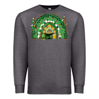 Charcoal Heather St. Patrick's rainbow Premium Sweatshirt - CowGirlArtShop