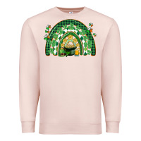 Pale Pink St. Patrick's rainbow Premium Sweatshirt - CowGirlArtShop