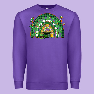 St. Patrick's Rainbow Premium Sweatshirt Designed By Cowgirlartshop