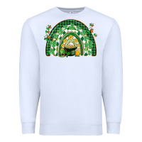 White St. Patrick's rainbow Premium Sweatshirt - CowGirlArtShop