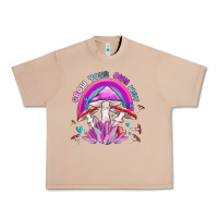 Burro grow your own way crystal and mushroom Urban Heavy Tee - MaliasSmallBusiness