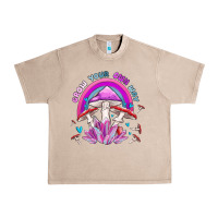 French Oak grow your own way crystal and mushroom Urban Heavy Tee - MaliasSmallBusiness