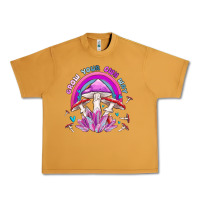 Peanut Butter grow your own way crystal and mushroom Urban Heavy Tee - MaliasSmallBusiness