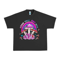 Pigment Black grow your own way crystal and mushroom Urban Heavy Tee - MaliasSmallBusiness