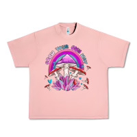 Salmon grow your own way crystal and mushroom Urban Heavy Tee - MaliasSmallBusiness