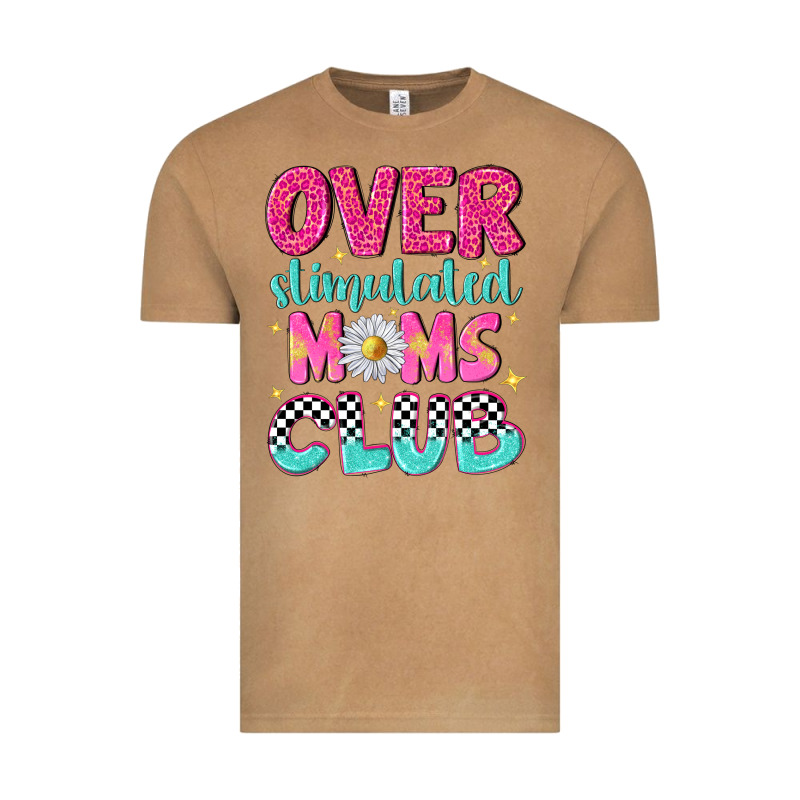 Over Stimulated Moms Club Vintage Tee by NancyCooperArtShop | Teevron