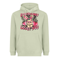 Matcha Somebunny loves you Easter Day Heavyweight Hoodie - CowGirlArtShop
