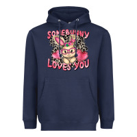 Navy Somebunny loves you Easter Day Heavyweight Hoodie - CowGirlArtShop
